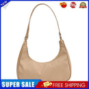 Fashion Women Pure Color Underarm Hobos Bags Top-handle Handbag (Camel)