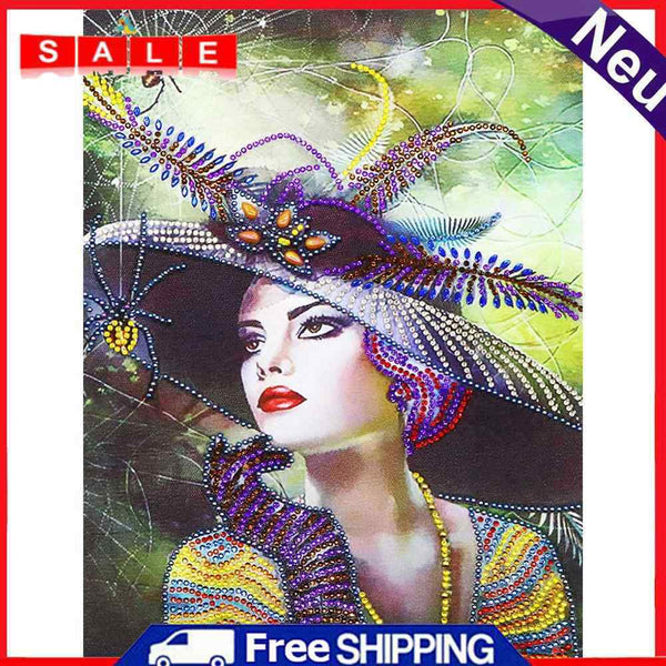 5D DIY Beauty Special Shaped Diamond Painting Cross Stitch Kits Bedroom Wall Art