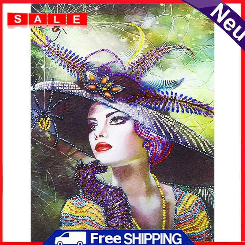 5D DIY Beauty Special Shaped Diamond Painting Cross Stitch Kits Bedroom Wall Art