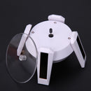 Solar Powered 360 Degree Jewelry Rotating Display Stand Turn Table LED Ligh