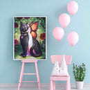 Butterfly Girl and Cat Oil Paint By Numbers DIY Home Decoration Gift Unframed
