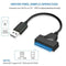Hard Disk Cable USB 3.0 to SATA Adapter 22pin Connector for 2.5" SSD HDD Drive#