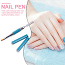 Double-Ended Nail Pen Poly Nail Gel Flower Brush Picker Manicure Tools 2 in 1