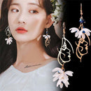 Fashion Flowers Earring Earrings Earring Jackets Flower Hanging Earrings