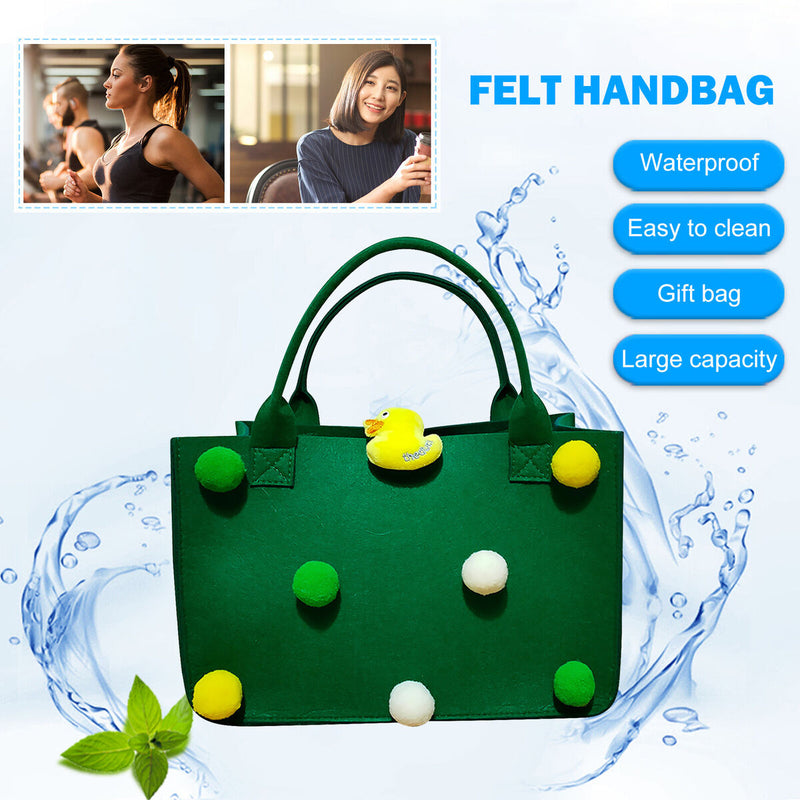 Felt Handbag - Multifunction Portable Organizers Tote Bags 7 Hair Ball Includ