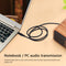 3.5mm AUX Cable Male to Male Audio Cord Line for Speaker Headphones (Black)