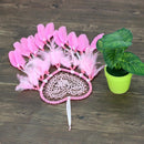 Pink Feathers Love Heart Wall Hanging Dream Catcher Home Door Pure Handmade Drea