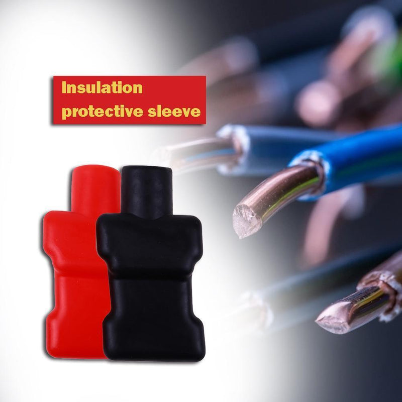2pcs Universal Car Battery Negative Positive Terminal Cover Insulated Protector