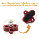 2pcs Bus Bar Terminal Blocks Single M8 Positive Power Distribution Studs