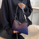 Fashion Rhinestone Crossbody Bag Sparkling Gradient Clutch Wedding Purse Handbag