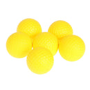Yellow Color 6Pcs Golf PU Ball Indoor Beginner Training Softball Golf Training Aid