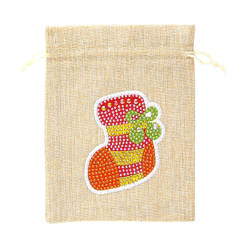 Drawstring Christmas Candy Bag DIY Diamond Painting Kit (FD006A+FD006B)