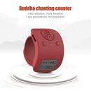 Portable Electronic Counter Ring USB Rechargeable 9-Digit Clicker (Red)