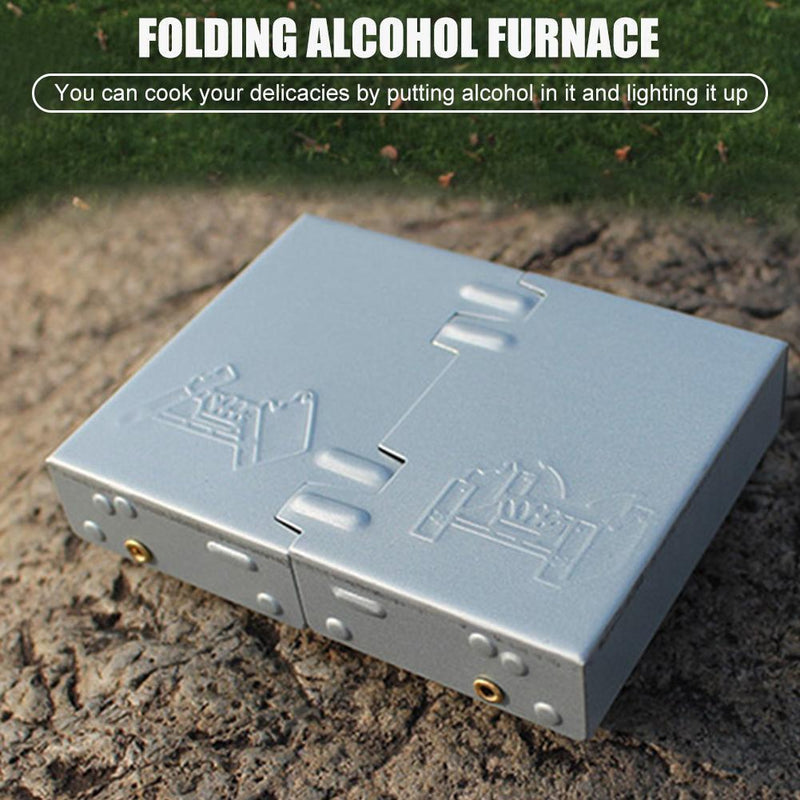 Outdoor Mini Folding Portable Oven Picnic Camping Solid Fuel Alcohol Stove Newly