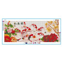 5D DIY Full Drill Diamond Painting Peony 9 Fishes Cross Stitch Embroidery