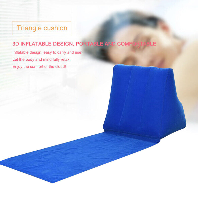 PVC Inflatable Cushion Outdoor Camping Hiking Beach Sleeping Triangle Mat Pad