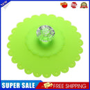 Lace Silicone Diamond Cup Lid Thermal Insulation Cup Cover (Green)