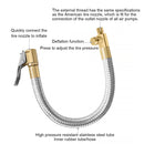 Car Motorcycle Bike Tire Inflator Hose Stainless Steel 300PSI Pressure for Truck