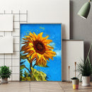 Yellow Sunflower Colouring Oil Canvas DIY Hand Painted Paint By Numbers Gift Kit