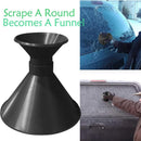 Magic Snow Remover Funnel Outdoor Cone Shaped Car Window Ice Scraper (Black