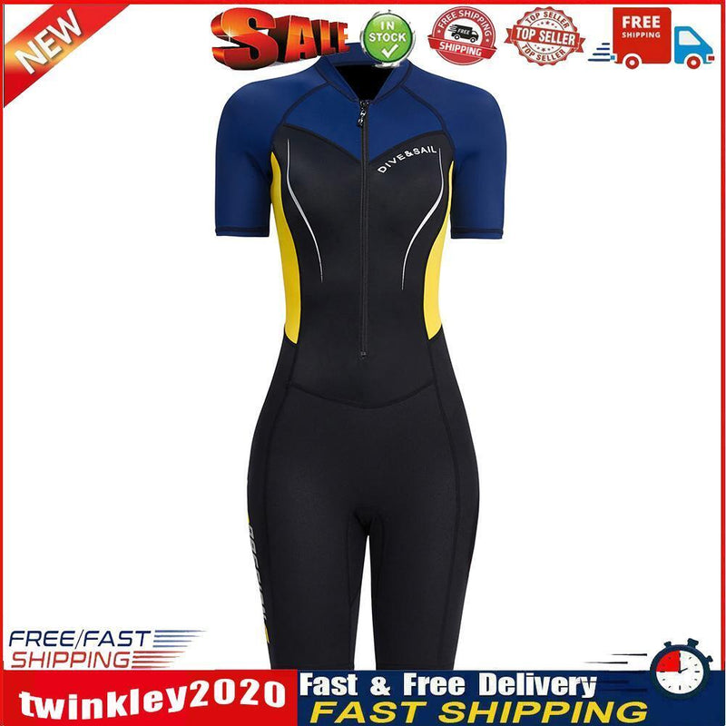 DIVE SAIL Neoprene Scuba Snorkel Swimming Women Body Wetsuits (Yellow L) Newly