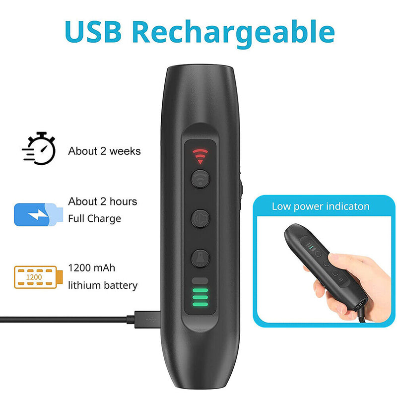 Ultrasonic Dog Repeller Led Flashlight Anti Barking Training Device Pet Supplies