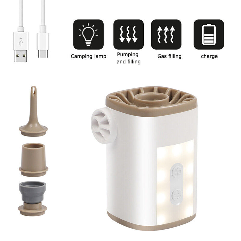 Tiny Portable Electric Pumps with Lamp Outdoor Supplies for Air Cushions