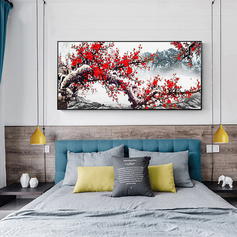 5D Full Drill Diamond Painting DIY Plum Blossom Embroidery Canvas Wall Art Decor