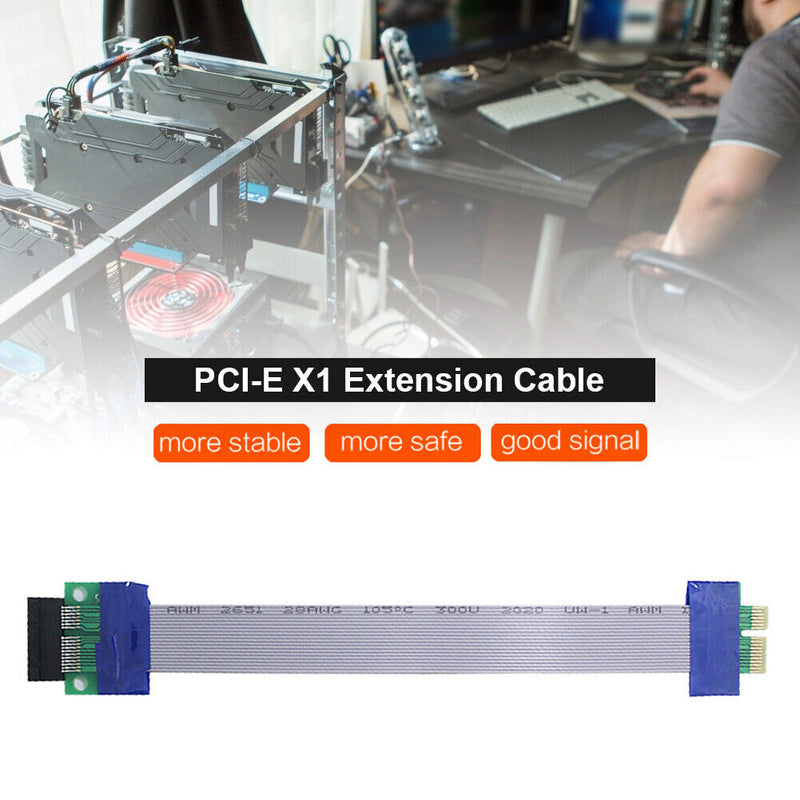 15cm PCIe 1X to 1X Extension Flexible Cable PCIE PCI Express Riser Card Extender