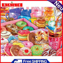 DIY Diamond Embroidery Drawing Kit 5D Colorful Donuts Bead Art for Wall Gift