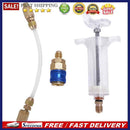 2oz A/C Oil Dye Injector with Low Side Quick Coupler Clear Hose 1/4 SAE R-134a