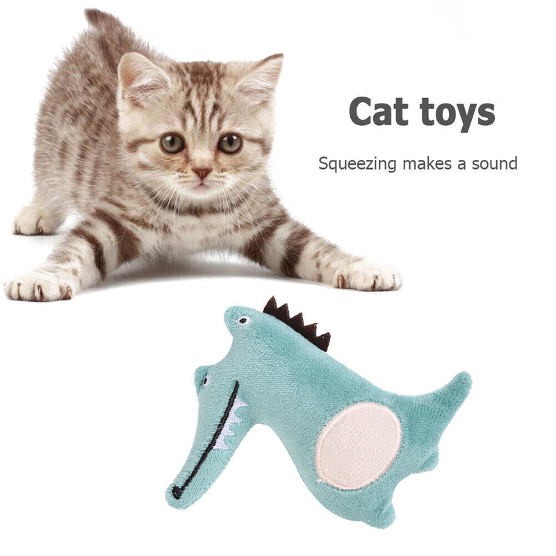 Plush Dog Toys Animal Cats Chew Bite Pet Sound Interactive Toys (Alligator)