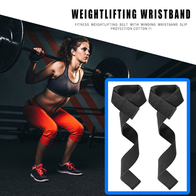 2pcs Anti-slip Hand Wrap with SBR Foam Pad Wrist Strap Support for Powerlif