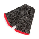 2pcs 24-Stitch Mobile Game Finger Cover Anti-Sweat Anti-Skid (Black Red) Newly