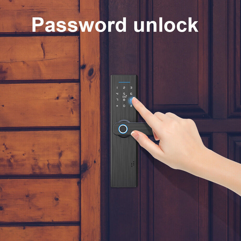 Tuya WiFi Smart Lock Multiple Unlocking WiFi Tuya Smart Door Lock Aluminum Al