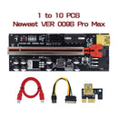 VER009C-PLUS PCIe Riser with LED USB 3.0 PCI-E 1X to 16X Extender (Red) Newly