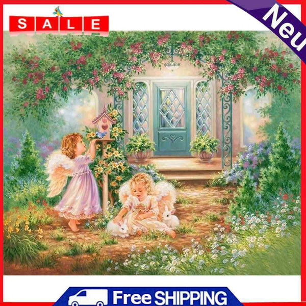 Oil Paint By Numbers Picture DIY Painting Angle Girl Acrylic Paint Art Decor