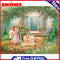 Oil Paint By Numbers Picture DIY Painting Angle Girl Acrylic Paint Art Decor
