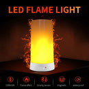 LED Flame Effect Light USB Rechargeable Table Lamp with Remote Dimmable`