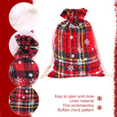 Christmas Buffalo Plaid Drawstring Bag DIY Mini Storage Bag for Wedding Favor