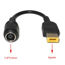 For Lenovo Thinkpad Round Jack to Square Plug Adapter Charger Power Converter`