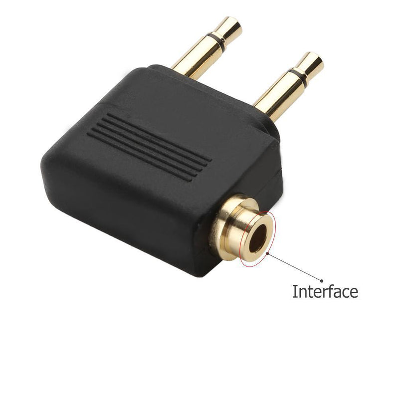 3.5mm Jack Audio Adapter for Airplane Travel Earphone Headphone (1pc) Newly