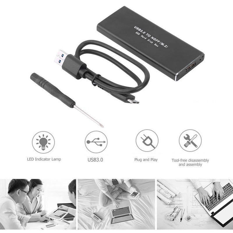 SSD M.2 B-Key to USB3.0 Adapter External Hard Drive Enclosure Hard Drive Case