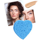Wood Pulp Cotton Face Wash Cleansing Sponge Heart Shaped Soft Cosmetic Puff