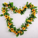 Flowers Vine Simulation Flower Cane Sunflower Rattan Garland Sunflowers