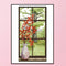 Partial Cross Stitch Cotton Needlework Kit Printed Red Leaves Decor Handicraft