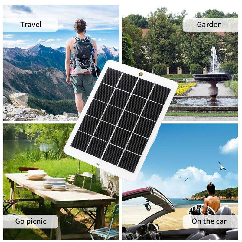 USB Solar Panel Charging Generator Power Bank Phone Solar J0 For 3W 5V R9Y0