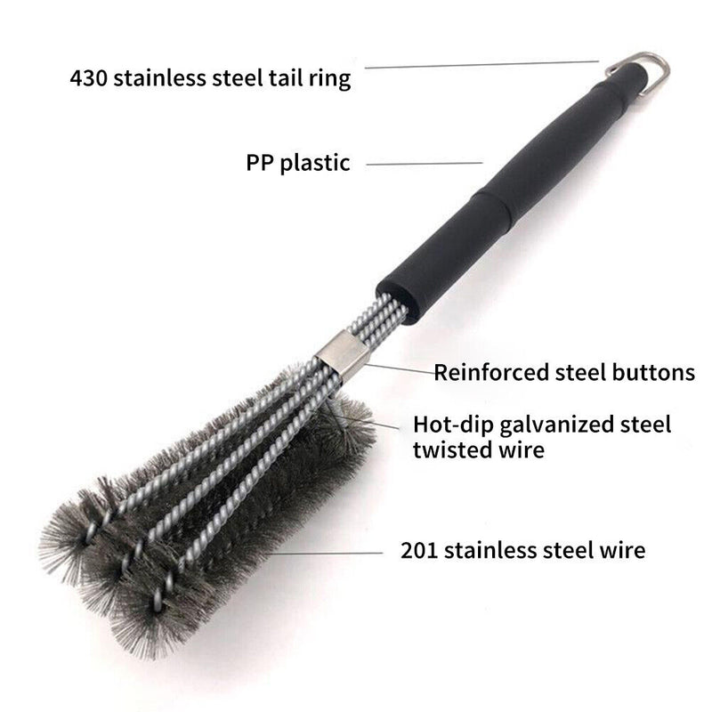 18 inch BBQ Grill Barbecue Cleaning Brush Stainless Steel Kitchen Cooking Too