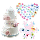 Decoration Bakeware Wedding Water Paper Glutinous Rice Cupcake Topper Flowers