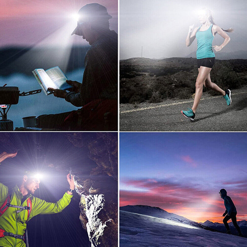 XPE+COB LED Headlamp Smart Wave Induction Waterproof Torch for Camping Cycling